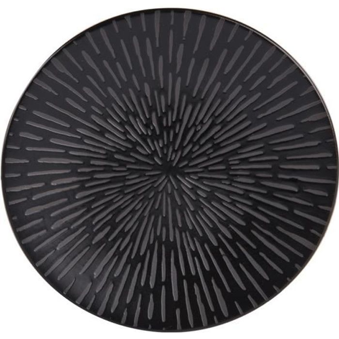 Assiette à dessert Comète 21 cm noir (lot de 6) - Table Passion Noir