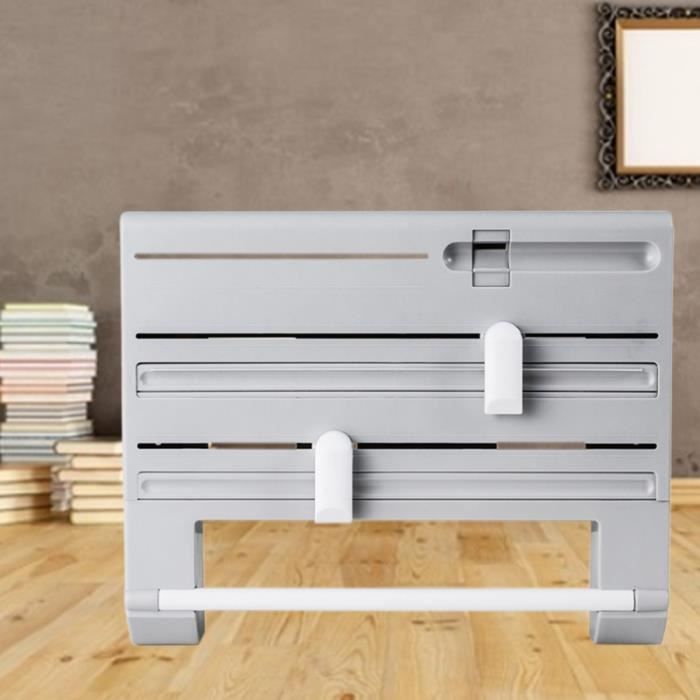 6 en 1 multi-fonction cuisine stockage rack étain feuille en wrapper papier sac à ordures (gris) SUPPORT DE MICRO-ONDES
