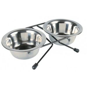 Trixie Set écuelle en acier inox Eat on Feet