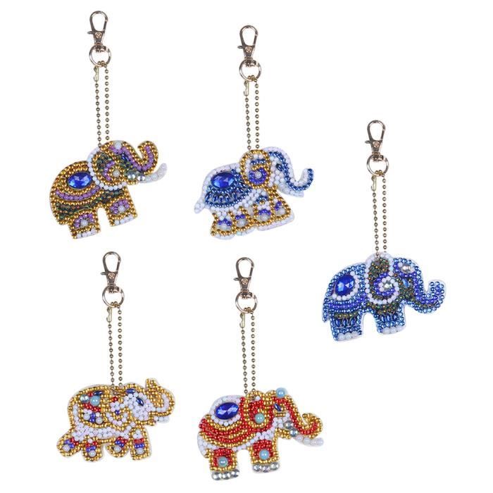 TENTURE - TAPISSERIE BRODEE Porte-clés diamant spécial forme