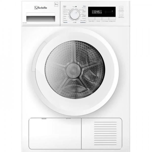 Seche-linge pompe a chaleur VEDETTE VSF218HW - 8kg - L60cm - Classe A++ - Blanc 87,000000