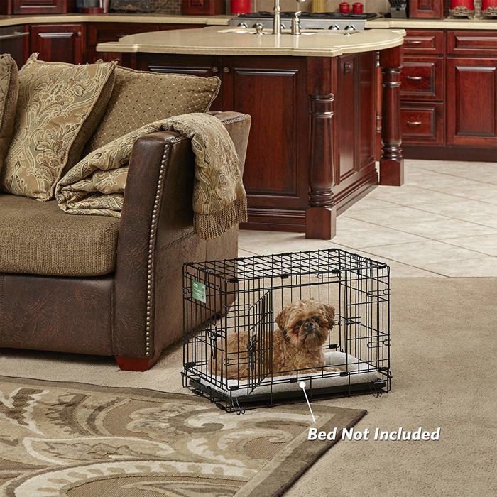 Cage pour chien Midwest Homes for Pets pliable double porte 55 9x33x40 6 cm - pour chiens jusquà 4 5 kg Cage pour chien Midwest Homes for Pets pliable double porte 55 9x33x40 6 cm - pour chiens jusquà 4 5 kg