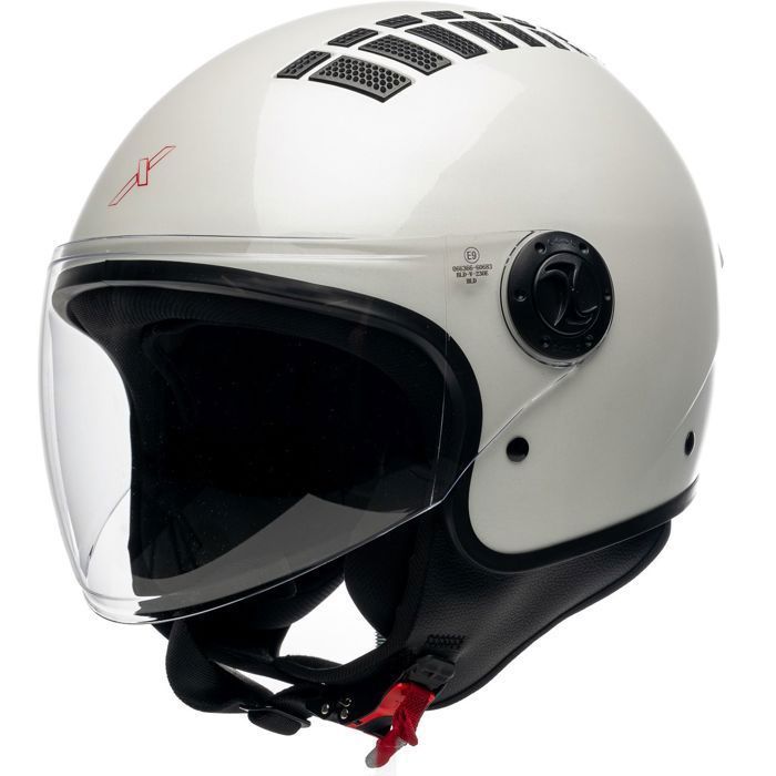 Casque Moto Jet Cafe Racer Homologué ECE 22-06 - Argent Taille L, Style Custom