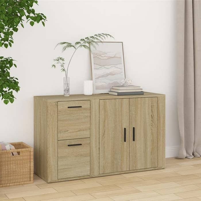 BEST Buffet de rangement enfilade - Buffet Chêne sonoma 100x33x595 cm Bois dingénierie fr7052