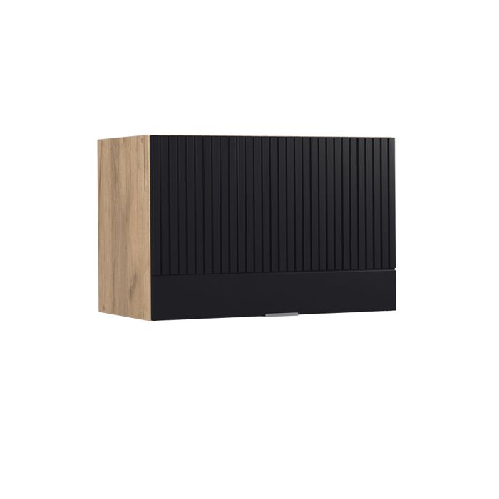 Elément haut de cuisine Fame-Line 60cm Plat Noir rayé/Chêne de force doré Vicco 50825