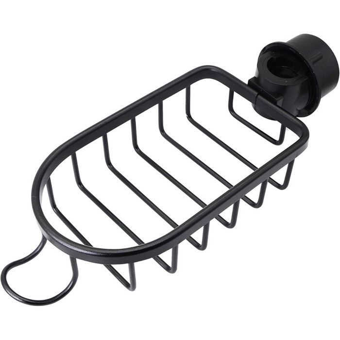 Porte-éponge Extensible Pour évier MDesign - Aluminium Gris Graphite - Rangement éponge, Brosse, Grattoir