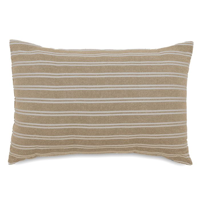 Coussin de plage coton lavé 20x30 cm LILI FOUTAS marron camel
