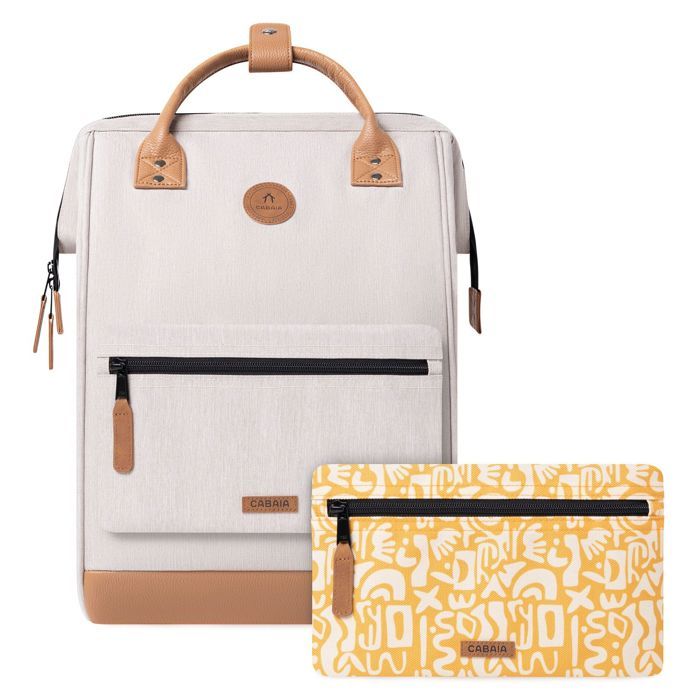 Sac à dos de loisirs - CABAIA - Adventurer Melanged Backpack L - Beige - 39x28x16 cm - 755g