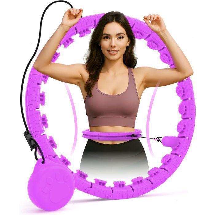 Cerceau - Hoop Fitness Adulte Taille Réglable Massage À 360° 24 Segments Perte Poids