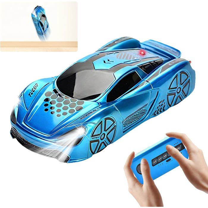 FunsLane – Voiture Télécommandée Escalade Murale 360° – Dual Mode W/G, Rechargeable USB, Rotation Complète – Cadeau Enfant