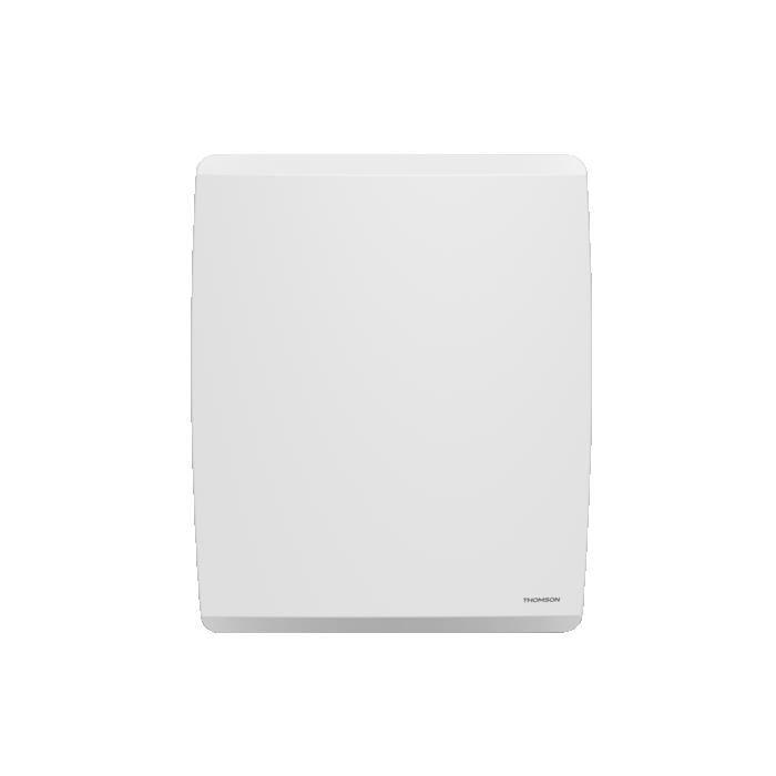 Radiateur électrique fixe inertie sèche - Double cœur de chauffe - THOMSON - MOLY 1000W - Connecté WiFi - horizontal blanc - NF