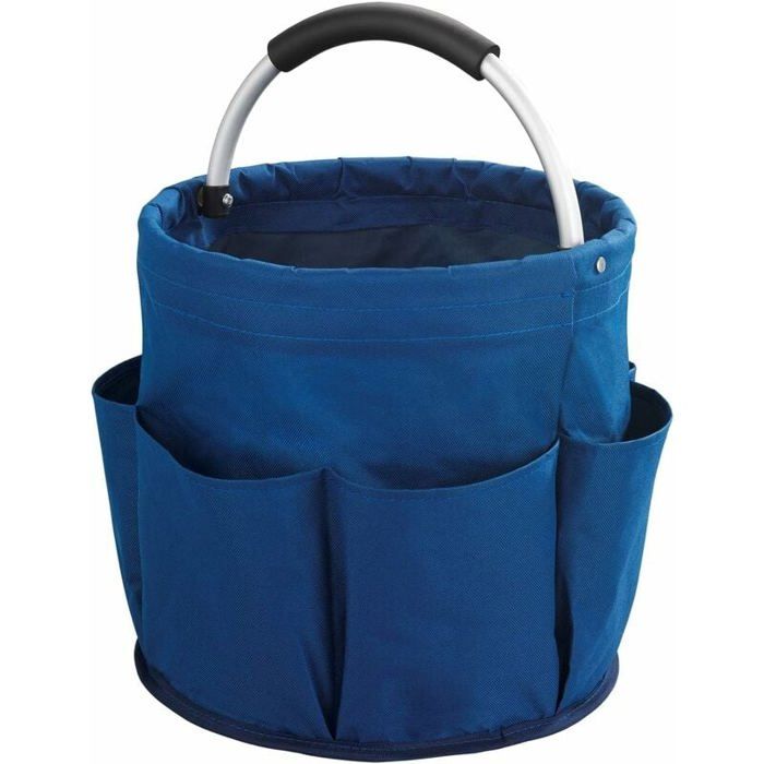Comparer les prix de Paniers ménage Sac de pansage pour équitation Idéal pour ranger outils ou brosses 6 poches extérieures Bleu Diam28cmX
