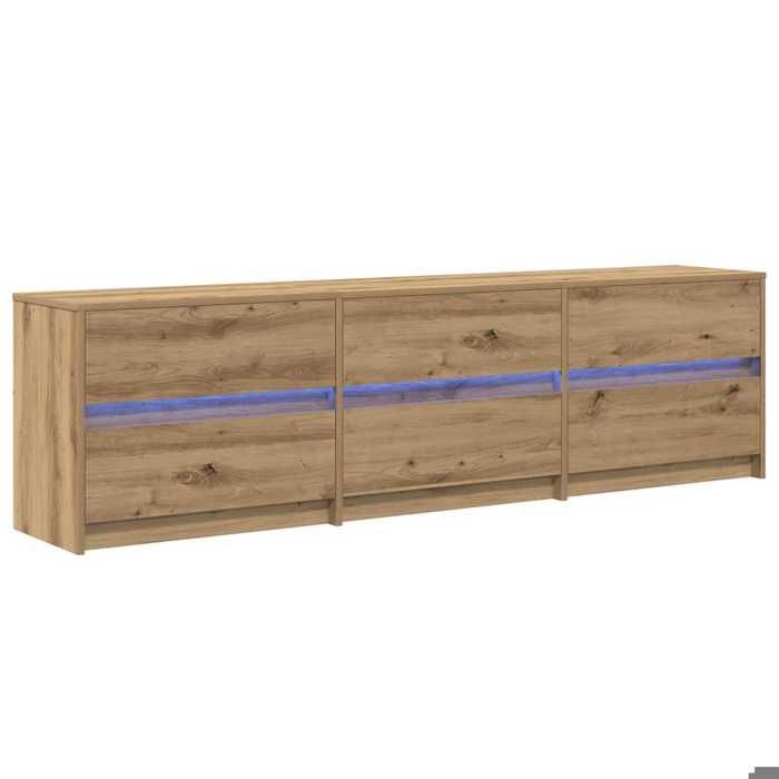 “Winter SaleTOP Armoire TV classique Beige - Meuble TV Chêne artisanal 181x34x50cm - bois dingénierie PRO37383