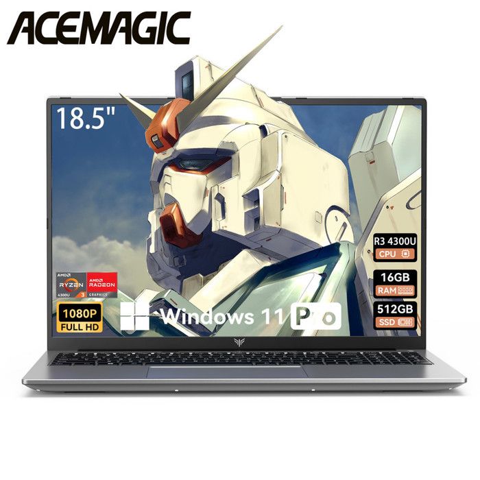 Ordinateur Portable 185 PoucesAΜD Ryzen 4300U(4C/4Tjusquà 37GHz)16Go DDR4+512Go SSD PC