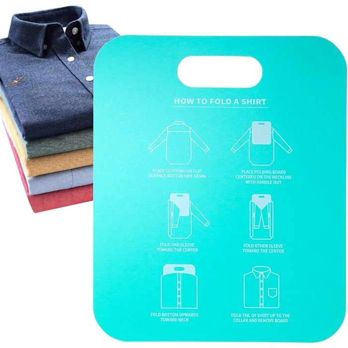 2 Pièces Planche Pliante pour Vêtements Planche a Plier le Linge en Organisateur de Rangement pour