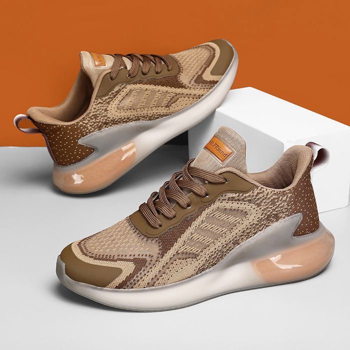 Basket Homme Respirant en maille Chaussure de running Casual FashionKaki