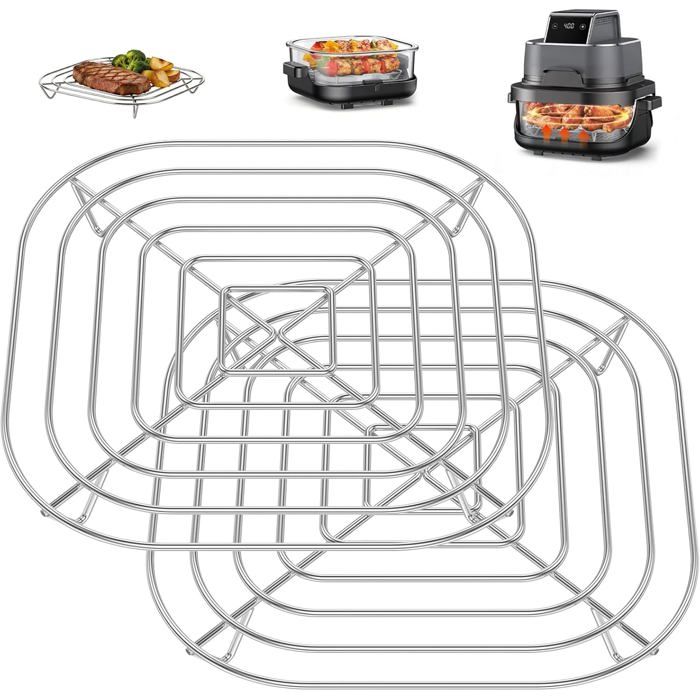 Lot De 2 Grilles Airfryer En Acier Au Carbone Pour