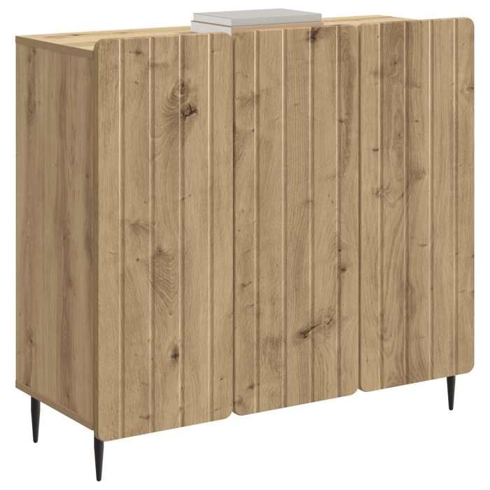 Buffet bas séjour{1 pièce}meuble de rangementdesign épuré Chêne artisanal 89 x 345 x 82 cm Bois dingénierie tlo56b32