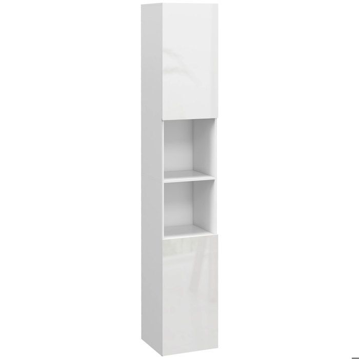 kleankin - Meuble colonne de salle de bain - Panneau de particules - 30x30x181.5cm - Blanc kleankin - Meuble colonne de salle de bain - Panneau de particules - 30x30x181.5cm - Blanc