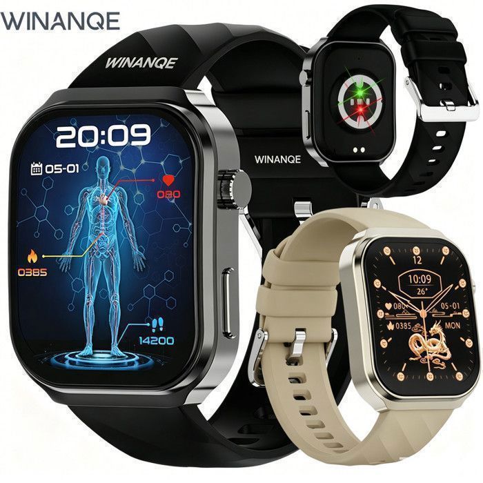 Montre connectée unisexe – Suivi dactivité – Appels Bluetooth – Écran de 22 pouces – Compatible avec Android et iOS