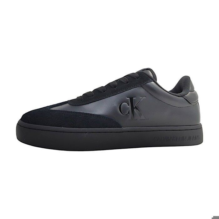 Hommes Calvin Klein chaussure à lacets sportive Classic Cuplon Textile Lacets Plat - 0GJ blanc/eggshell