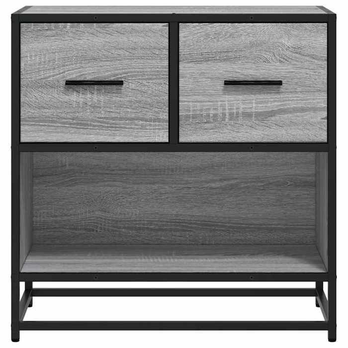 Cabinet de Lit Moderne Gris Table de chevet/nuit avec rangement sonoma gris 60x31x60 cm bois ingénierie métal CC3926 Cabinet de Lit Moderne Gris Table de chevet/nuit avec rangement sonoma gris 60x31x60 cm bois ingénierie métal CC3926