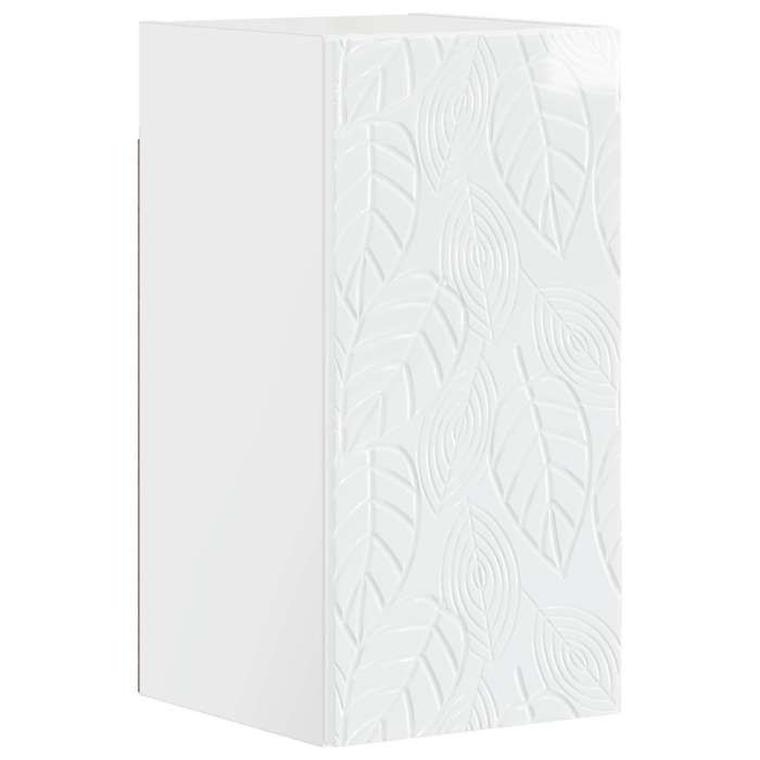 Meuble - Armoire WC - Blanc - Armoire murale de salle de bain - DELFT Blanc brillant_46463