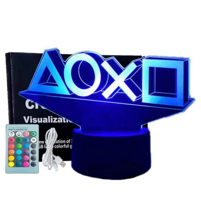 3D Lampe Gaming Lampe Gamer 16 Couleurs Graduables Rechargeable Gamer Deco chambre Gaming Cadeau p ACCESSOIRES FABRICATION MAISON