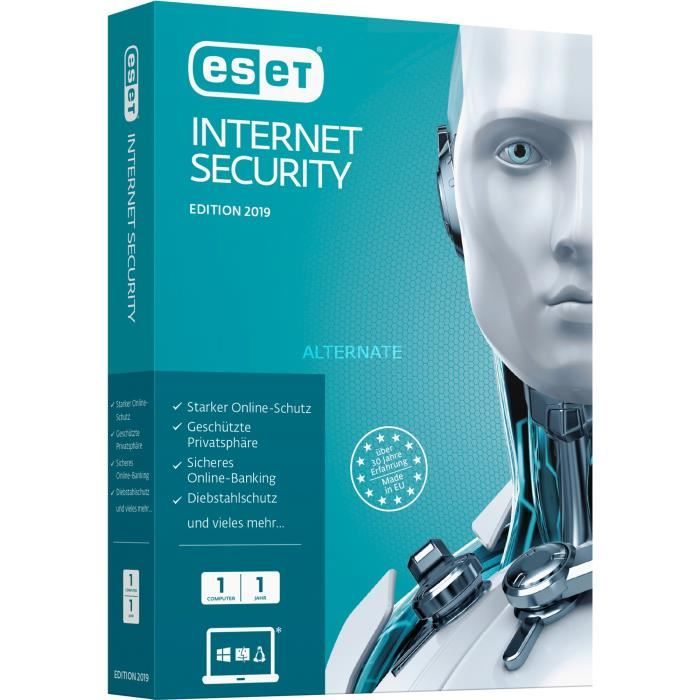 ESET internet security 2022 -- (1 Poste -- 1 An) | Version Téléchargement clé