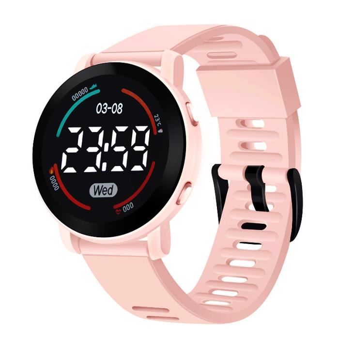 Montre électronique Sport Tactile Roses - Pour Femme Et Homme, Affichage LED