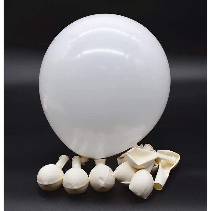 Gxhong 100 pièces Ballons Blanc,Ballon de Noel Ballons de Graduation Ballons de Mariage pour Les décorations de Noël Décorations de fête Ballons de Latex de 12 Pouces pour l'hélium Blanc 