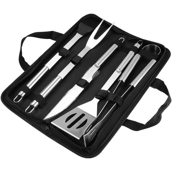 Set De Barbecue 22 Pièces POLIGO - Outils Résistants Antidérapants (Lot Complet)