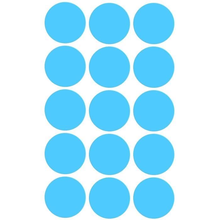 Gommettes Étiquettes Autocollantes Rondes Bleu Clair Environ 3 cm (30 mm)  50 Feuilles Paquet de 750[524] - Cdiscount Beaux-Arts et Loisirs créatifs