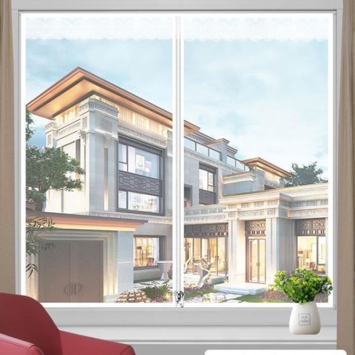 Moustiquaire FenêTre MagnéTique,Rideau De Moustiquaire Aimant Automatiquement Fermé,Facile à Installer Anti Mosquito Auto-AdhéSif Maille Rideau Pour FenêTre Portes-White A| 31x66inch(80x170cm