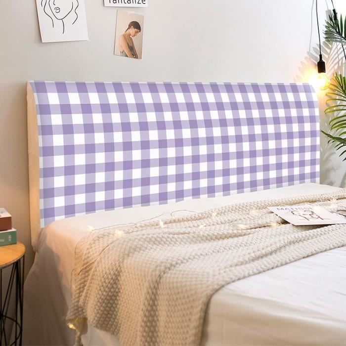 Housse Tête De Lit Velours 160cm - Protecteur Anti-poussière Extensible, Gris
