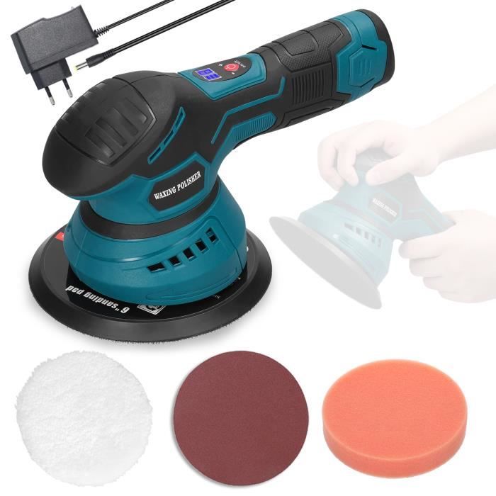 Polisseuse Voiture DEWINNER 12V - 6 Vitesses Variable | Kit 27 Pièces Avec Batteries