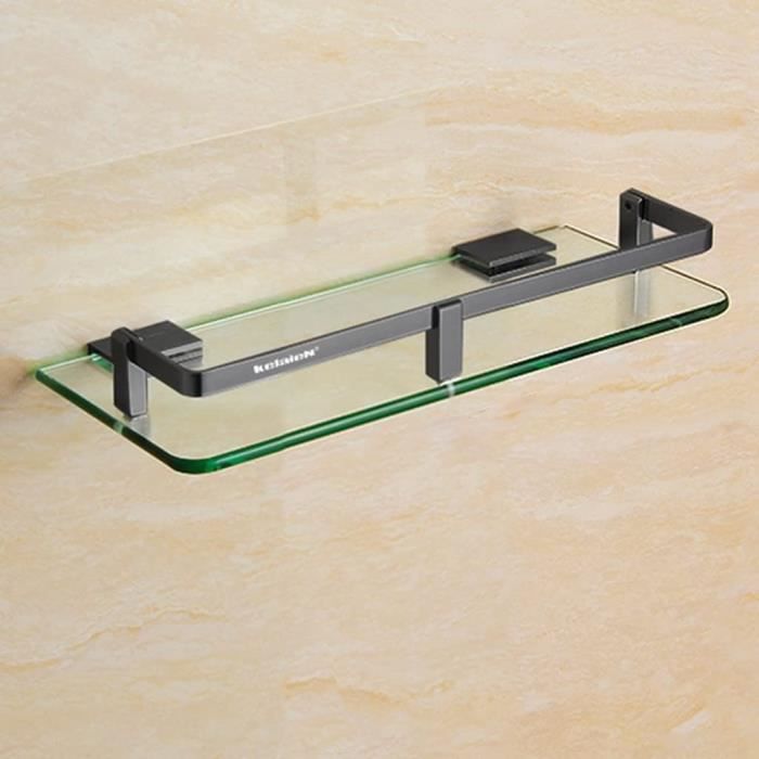 Pack De 3 étagères Flottantes En Verre Pour Salle De Bain - 20 Pouces - Montage Mural - Design Moderne