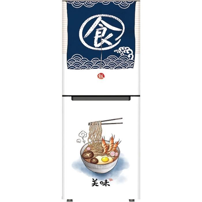 Autocollant Réfrigérateur Couvrant Porte Entière - Décalcomanie Cuisine Bois Rétro N°613 - 3 Tailles Disponibles