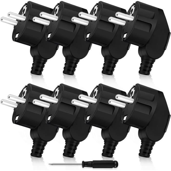 Prise Electrique Male 8 Pièces Fiche Electrique Male 250V 16A Prise