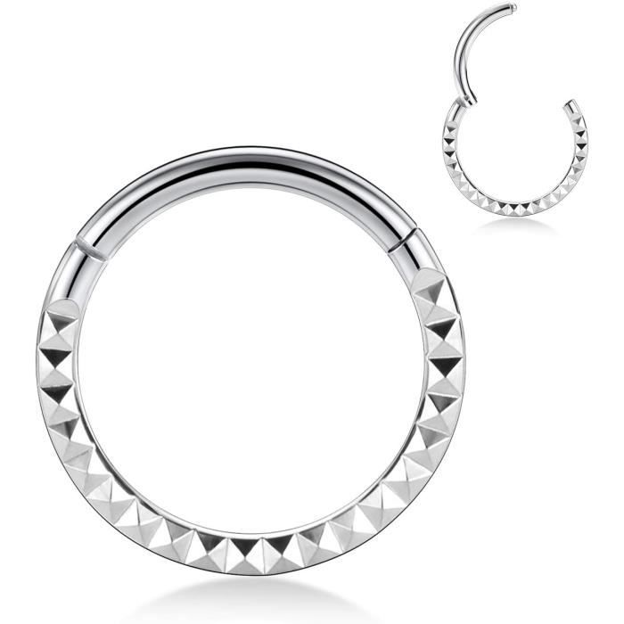 Anello Doppio Naso In Titanio G23 - 18G, 9mm, Per Piercing Helix, Daith, Cartilagine (uomo/donna)