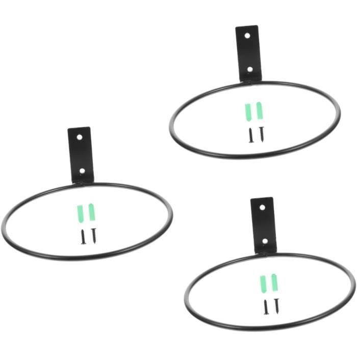 Lot De 3 Supports Muraux Pour Pots De Fleurs Couleur Bois