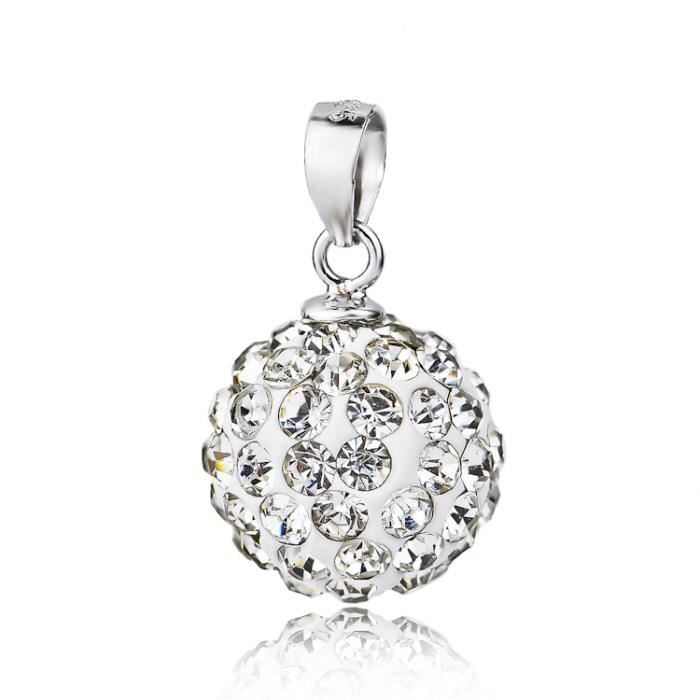 Parure Complète (collier & Boucles D'oreilles) En Or Massif 9K Avec Cristal - Neuf Avec étiquettes
