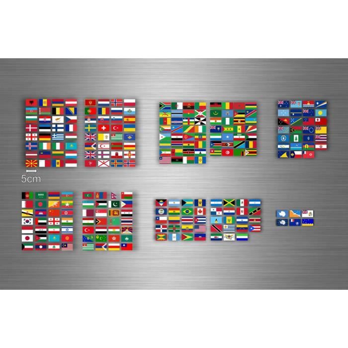Planche autocollant sticker drapeau pays monde r2