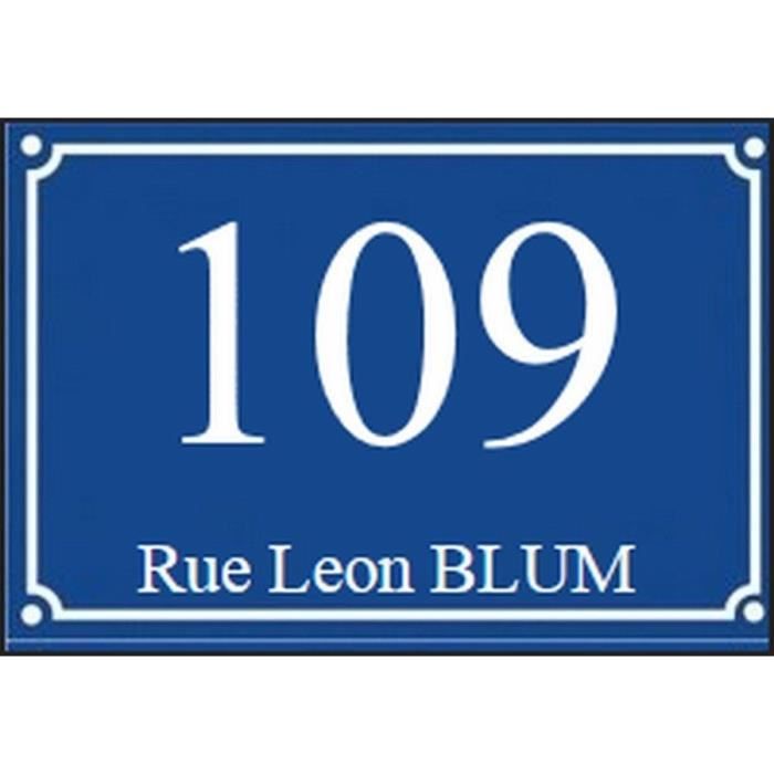 NUMERO DE RUE BLEU - 150x100mm