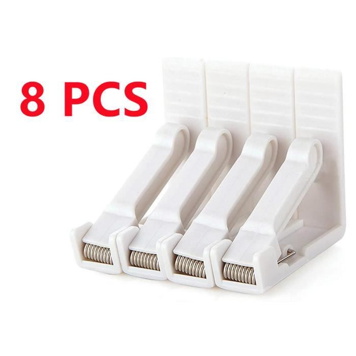 Lot De 8 Pinces à Nappe Réutilisables En Plastique - Pour Fixer Nappes De 0.2 à 1.5 Cm D'épaisseur, Extérieur/intérieur