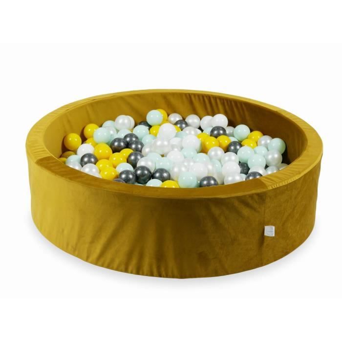 Mimii - Piscine À Balles (Velvet doré) 110X30cm-400 Balles (jaune, menthe  clair, graphite métallique, blanc, perle) - Cdiscount Jeux - Jouets