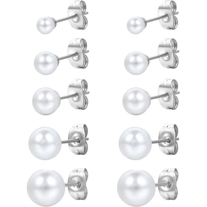 1 Paire En Acier Inoxydable Balle Clou Boucles D'oreilles Multi Couleur Femmes Fille Cadeau Bijoux 1 Paire En Acier Inoxydable Balle Clou Boucles D'oreilles Multi Couleur Femmes Fille Cadeau Bijoux