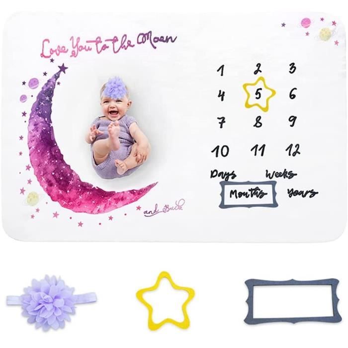 Couverture Etape Bebe Couverture Photo Mensuelle Tapis Mois Bebe Cadeau Naissance Fille Garcon Couverture Bebe Monthly Milestone C Cdiscount Puericulture Eveil Bebe