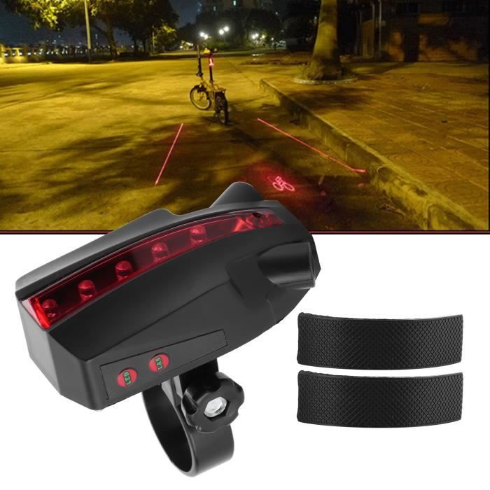 Feux avant et arrière de vélo 4 en 1, 2000-4000mAh, USB, sonnette de