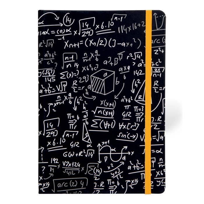 I-Total carnet de notes Matematic A5 21 x 14,8 cm papier noir et blanc